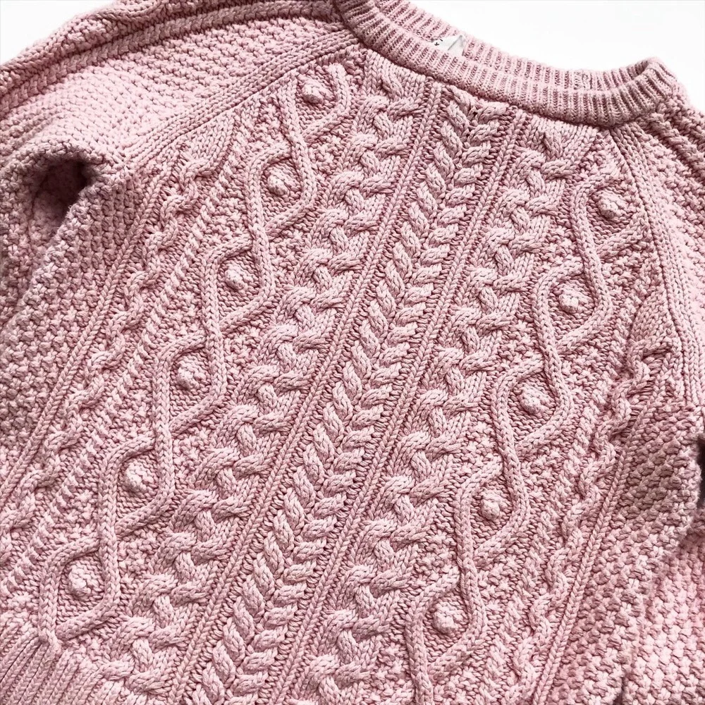 Gapkids blush cable knit sweater EUC XL(12-13Y)